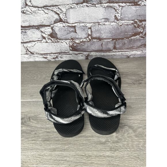 Teva Original Universal Black Gray Back Strap Nylon Sandals Women Sz 9M US/40EU - Picture 5 of 16